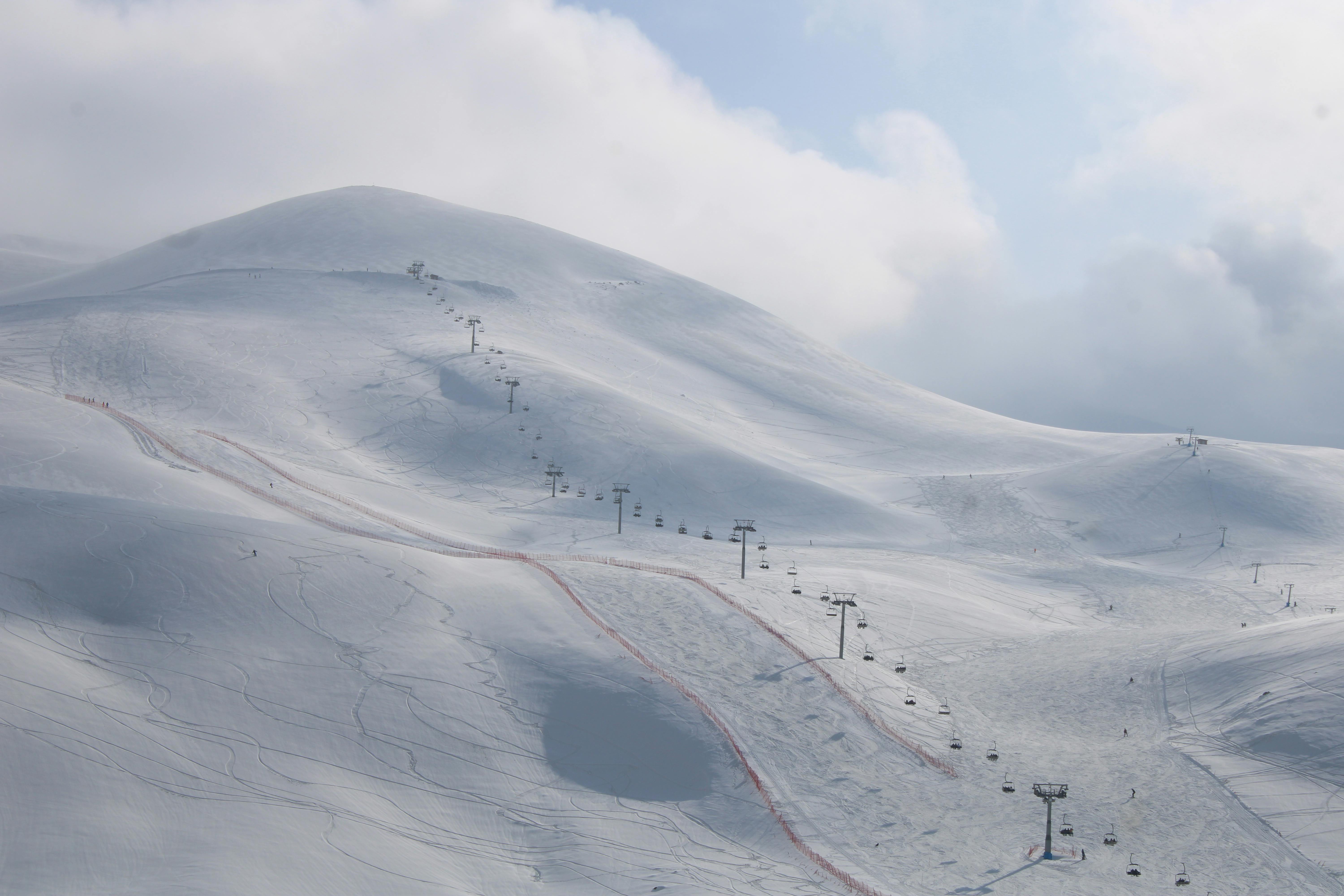 Snowy ski slope